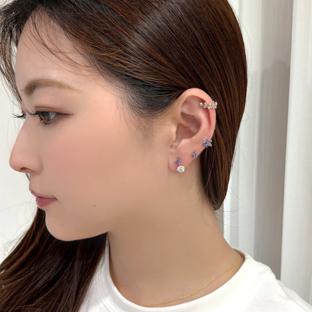 16G ］繊細なレース 模様のアンティーク デザイン シールドバーベル