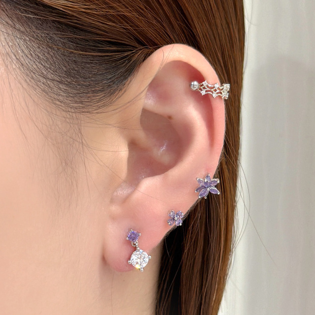 16G ］繊細なレース 模様のアンティーク デザイン シールドバーベル