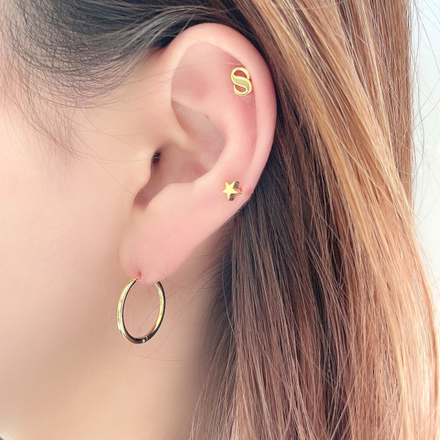 16G 14G］ ちび スター メタル star ストレート 軟骨ピアス