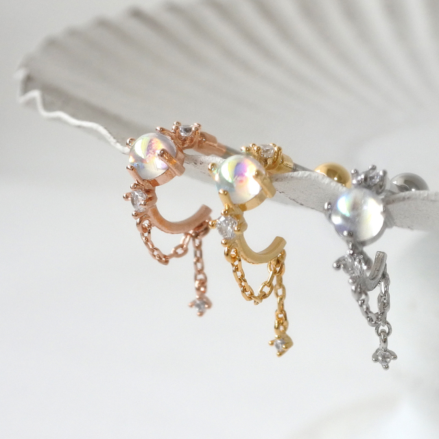 14G 16G ］様々なカラー が動きに合わせて浮かぶオパール 風デザイン