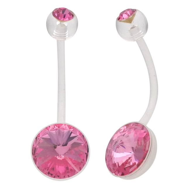 14G ]金属アレルギー対応、こだわりカッティング大粒 ダブル ジュエル