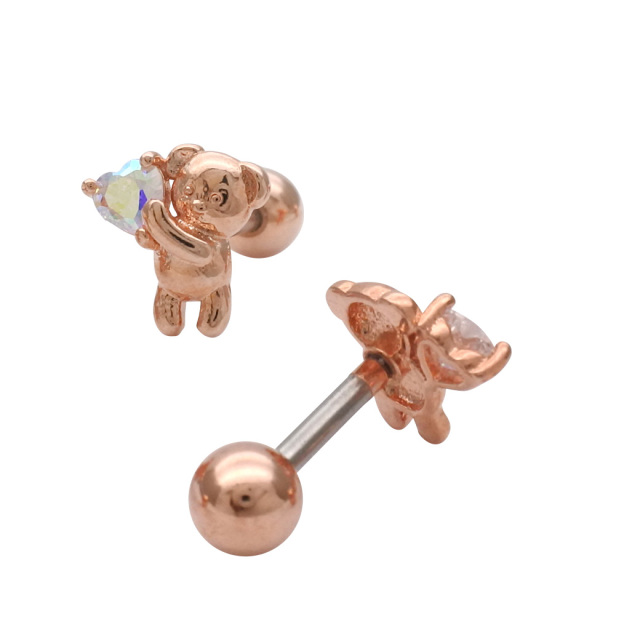 14G 16G ］ぷっくりオーロラ のくまちゃんが可愛いすぎる ストレート