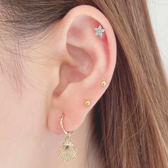 【ファッションのアクセントに】ノーティックピアス serendipity】カタチピアス（四角）(MA)（ピアス（両耳用