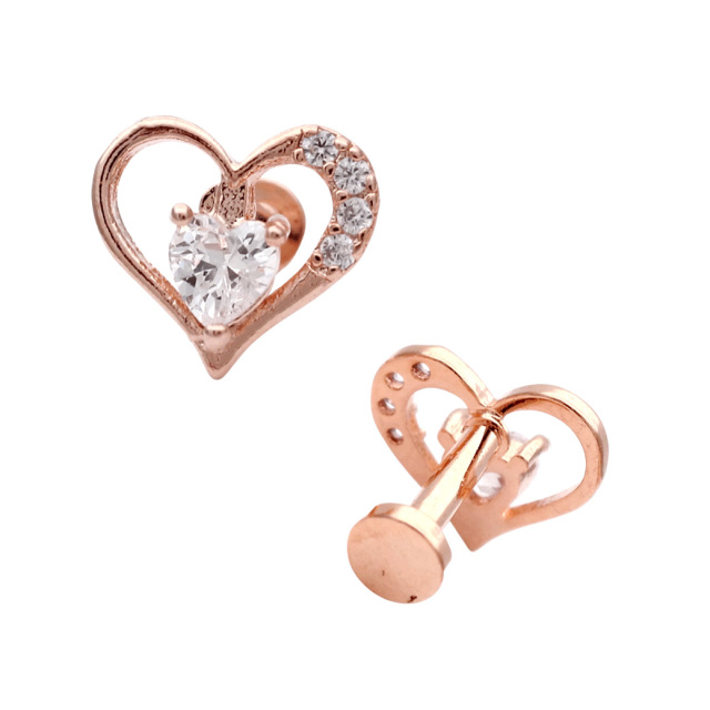 16G］存在感のある上品キュービックジルコニア ハート ラブレット