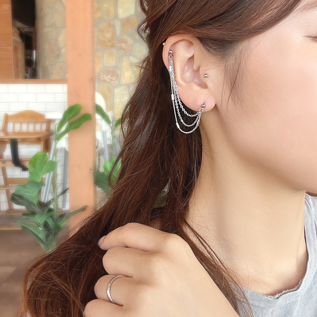 16G ］華奢なデザインでスタイリッシュ 2ホール トリプル チェーン