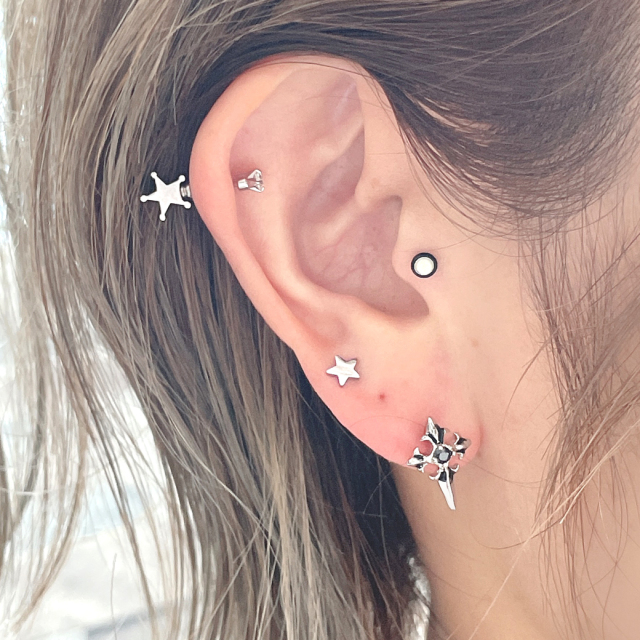 14G 16G ］おしゃれを楽しむ！カラフルちびちびスター ☆星 star