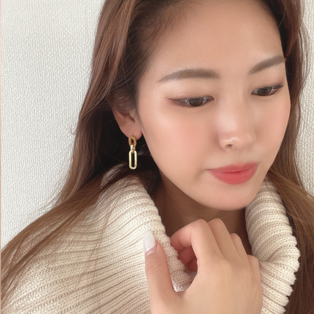 16G ］オールステンレス 素材 スタイリッシュ ブロックチェーン 軟骨