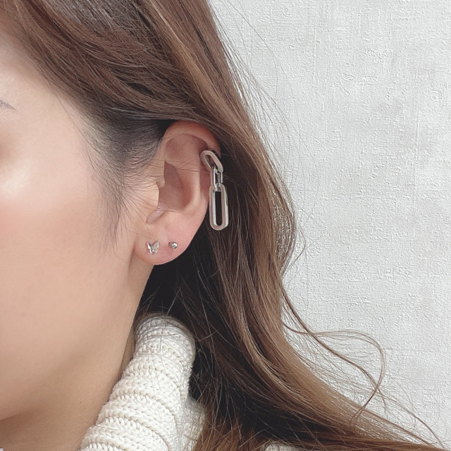 16G ］オールステンレス 素材 スタイリッシュ ブロックチェーン 軟骨