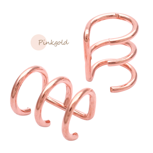 ピアスようなイヤーカフ ”シンプルで合わせやすいのが嬉しい！3連