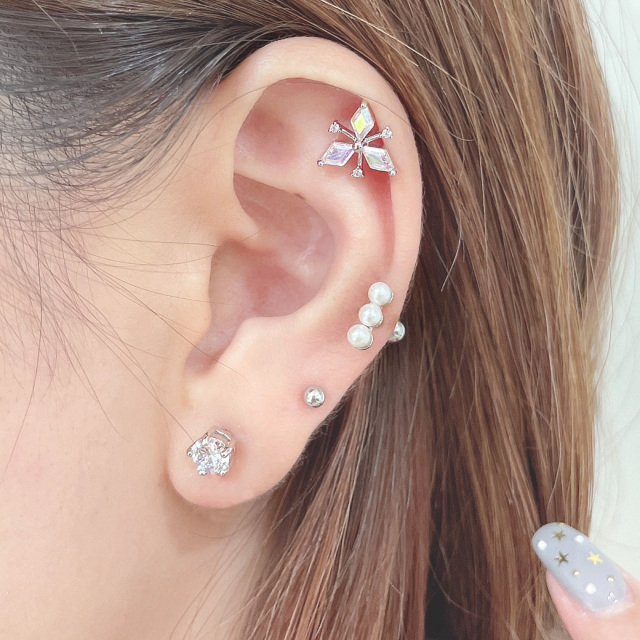 りぃページピアス3点 シズク 3ライン ピアス