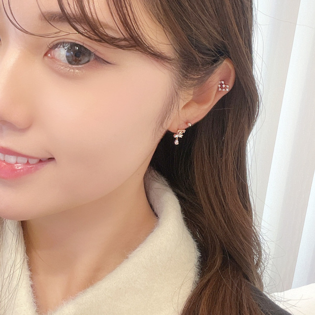 14G 16G ］厚みのあるフォルムが、存在感のあるキュービックジルコニア