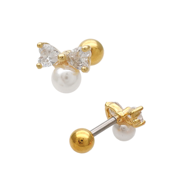 14G 16G ］上品 で愛らしい ポイントに♪ちび キュービック リボン