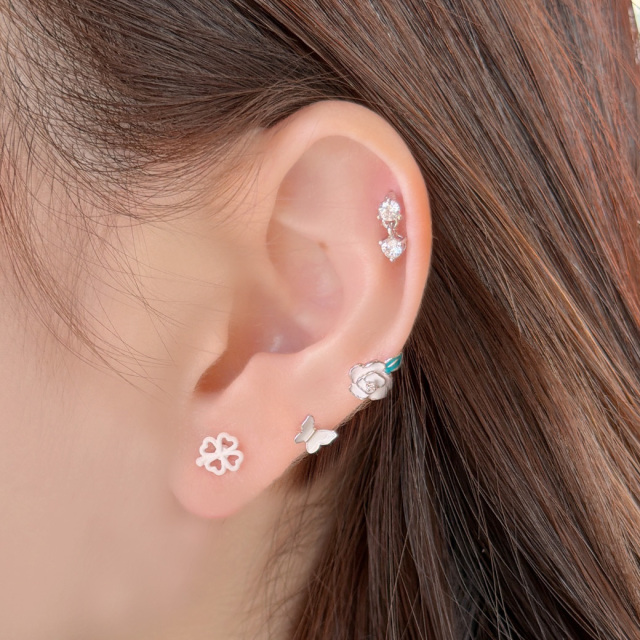 14G 16G ］甘すぎない、大人 ローズピアス バラ ばら 花 フラワー
