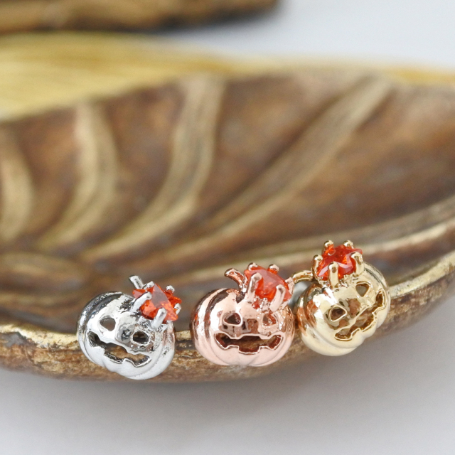 16G］ハロウィン パンプキン かぼちゃ 超ちびちびモチーフ ストレート