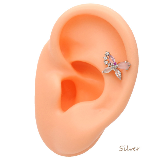 パステルリトルウッズ♡ピアス　2030 14G 16G ］ちゅるんとしたビジュー が愛らしいパステル バタフライ