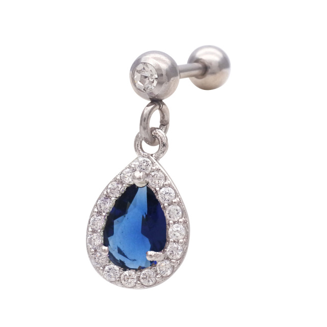 14G 16G ］パッと目を引く存在感。ゆらゆらティアドロップ 雫 モチーフ