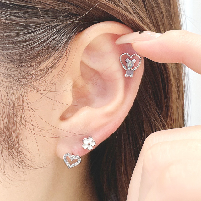 14G 16G ］パッと明るい表情に♪並べてつけても◎ホワイト