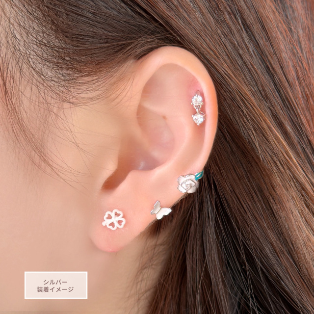 14G 16G ］揺れるたび大人 上品 にきらめく♪ 華奢 2連 CZ ジュエル