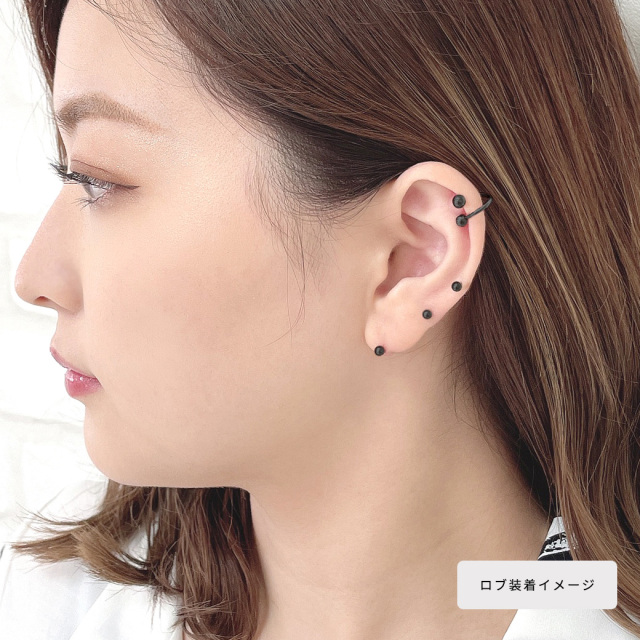 16G14G］デイリー使いにBlackラブレット軟骨ピアストラガス  