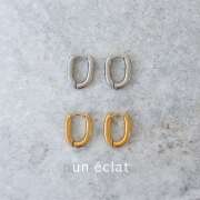 金属アレルギー対応 スクエアフープミニピアス uneclat ワンエクラ un0028