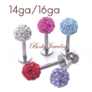 ★13日（月）9:59まで！店内全品10％OFF★［14G 16G］耳元を華やかに彩る、大人かわいい パヴェボール ラブレット トラガス ヘリックス 軟骨ピアスボディピアス 0317 SS