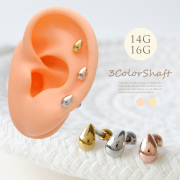 【11月再入荷】◇Best45◇ ［14G 16G ］★今だけ送料無料★いつものスタイルもぐっと新鮮な印象 メタル ドロップ 雫 ストレート 軟骨ピアス ヘリックス ボディピアス 0534