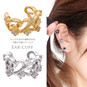 左右耳OK！繊細なデザインがお洒落 穴あけ不要イヤーカフ  メンズ レディース 0630