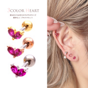 ★スペシャル★プライス★［16G］PinkCZ♪ちびちびハートが絶妙なコーデのアクセントに。キュービックジルコニア heart 軟骨ピアス ヘリックス ボディピアス 0857