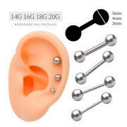 ★売れ筋4位★［14G 16G 18G 20G ］付け替え用にも最適★デイリー使いに！シルバーシャフト 軟骨ピアス ボディピアス [SS] S-10