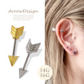 ［14G 16G ］SPICYLIPSオリジナル 遊び心がある 矢 モチーフ ストレート 軟骨ピアス ヘリックス ボディピアス 0130 SS