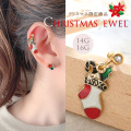 ［14G 16G ］★クリスマス 限定★ステッキが入った♪カラフルくつ下 冬ピアス 軟骨ピアス ヘリックス ボディピアス 0923