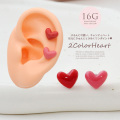 【11月新作】［16G ］ちゅるん♪ぷっくりフォルムが可愛い キャンディ ハート ストレート 軟骨ピアス ヘリックス ボディピアス 0604