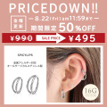 ＼★今週の目玉は50％OFF！★／［16G ］オールステンレス素材 ワンタッチ ダブルライン セグメント リング 軟骨ピアス ヘリックス ボディピアス 0101