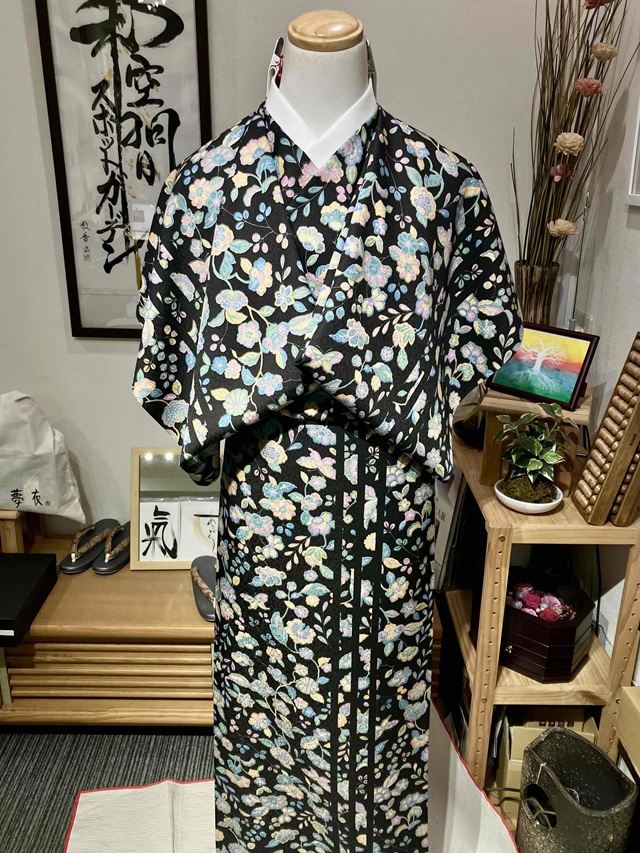 小紋丹後縮緬生地