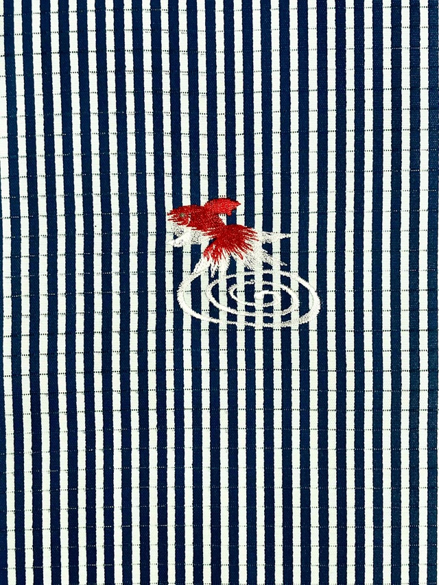 夏半衿 金魚刺繍