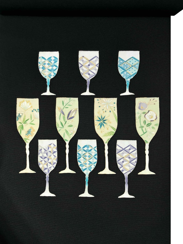 ワイングラス 京友禅 西原