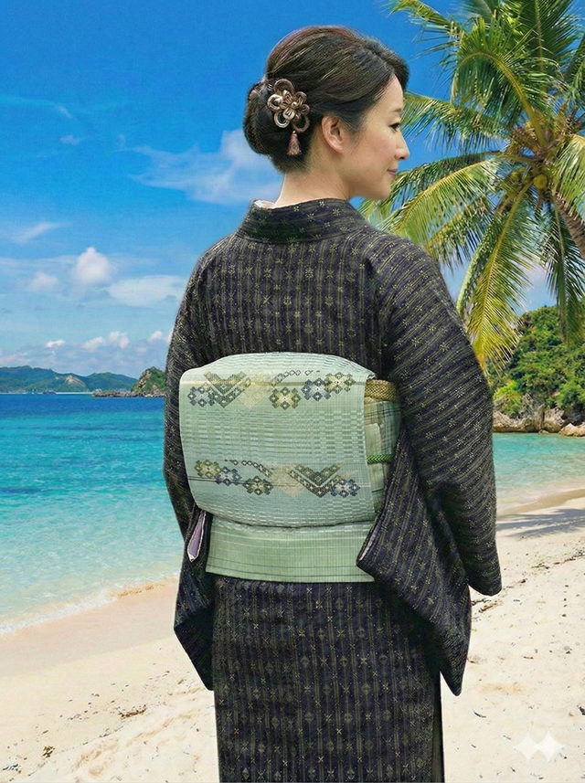 真南風 花織帯
