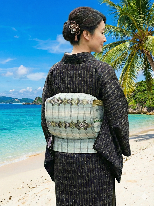 真南風 花織帯