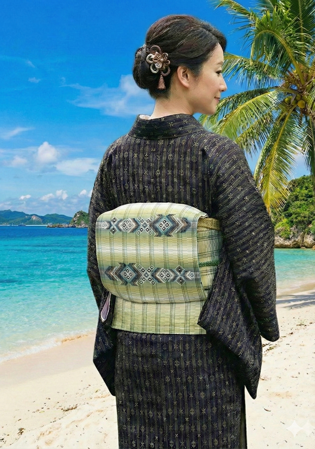 真南風 花織帯