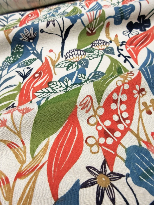 関美穂子　型絵染　帯