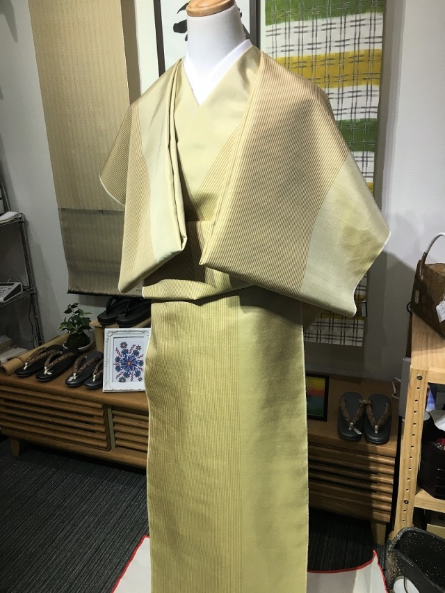 【伝統的工芸品白山工房謹製 ◆牛首紬友禅小紋着尺】黒 青紫 ミントグリーン 牛首紬 先染め| 極上の着心地とお洒落な装い。無地/ストライプ