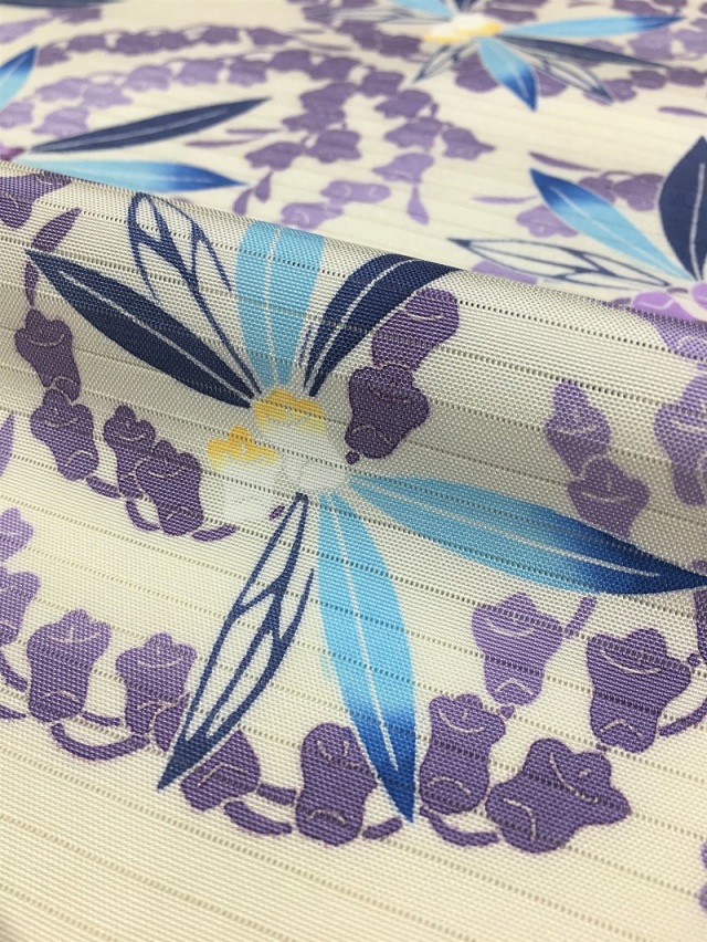 夾竹桃 危険な愛 十日町友禅夏染帯｜着物セレクト専門店スポットガーデン