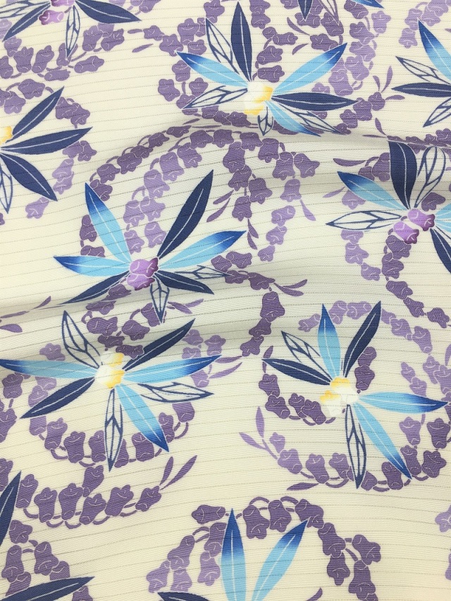 夾竹桃 危険な愛 十日町友禅夏染帯｜着物セレクト専門店スポット