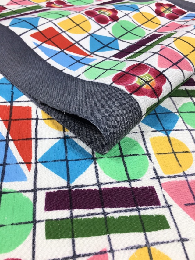 荒川眞理子 型絵染の世界 作品名「パズル」ワクワクが止まらない 九寸