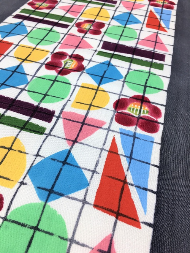 正絹 名古屋帯 八寸 モール 絵の具図案 可愛らしい 逸品 美品 正絹 名古屋帯 八寸 モール 絵の具図案 可愛らしい 逸品 美品