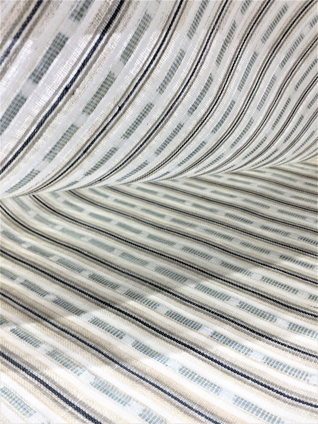 夏物 宮古上布 開き名古屋帯 未使用 苧麻 ラベル付 藍染 A1081-16 夏帯】【本場八重山上布】 手織苧麻草木染九寸名古屋帯 ≪御仕立て