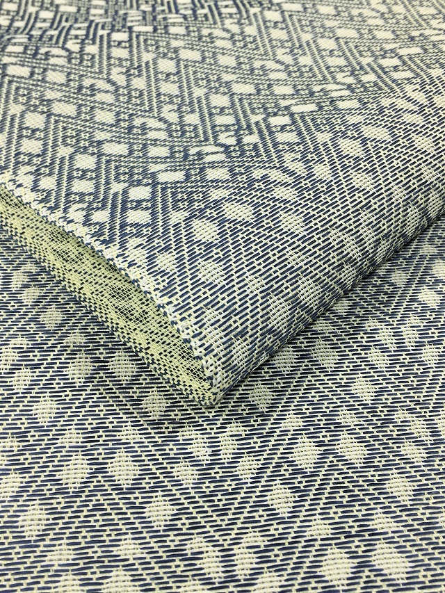 ヤマト工芸 K-2315 総絹刺し子 紬着物 古今庵 いろとりどりの刺子柄