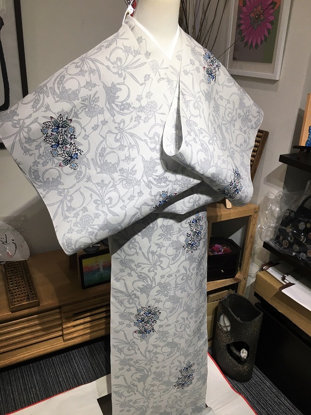 本日で終了　最終価格　訪問着 正絹　琉球紅型　紅型　沖縄紅型　本紅型　正絹　琉装 訪問着 正絹 琉球紅型 紅型 沖縄紅型 本紅型 正絹 琉装 紅型訪問着の