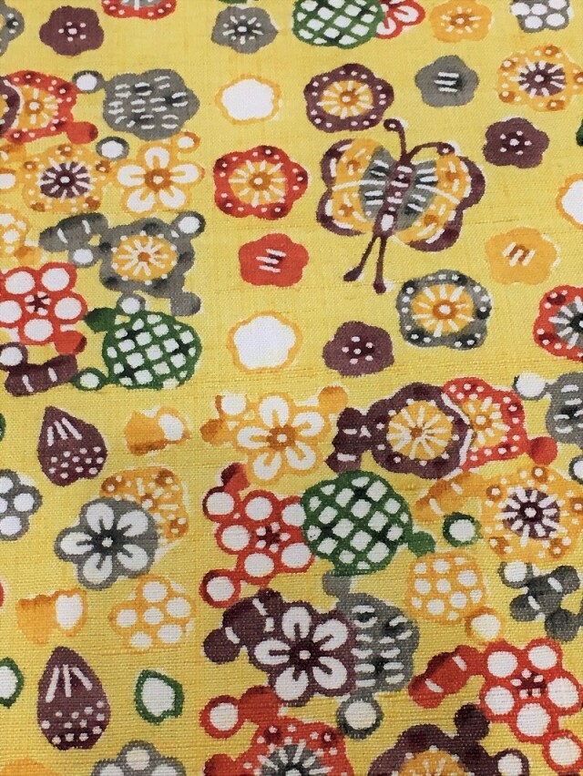 虫明焼 ススキに女郎花の絵 布目菓子鉢 岡山県無形文化財保持者作品