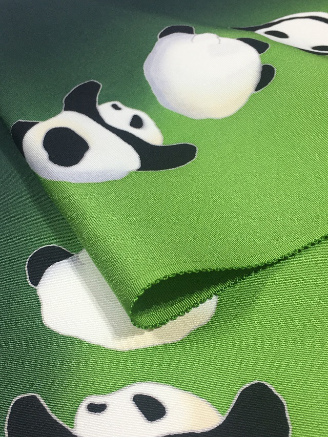 パンダ　市松人形の着物　6号　希少　古布　江戸縮緬　あやめ　刀　弓？ パンダ様専用 市松人形の着物 6号 希少 古布 江戸縮緬 あやめ 刀